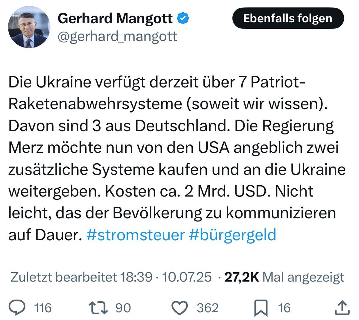 Das hätten die Repräsentanten der AfD nicht schöner sagen können.