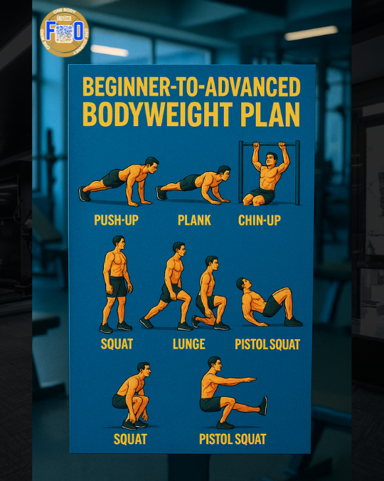 Fit_Optician's tweet photo. We're building a **beginner-to-advanced bodyweight plan**
 No equipment needed
 Progressively builds strength, endurance &amp; confidence
 Perfect for busy schedules or travel
 Save this post you're going to want it.
#BodyweightWorkouts #FitnessAnywhere #FitOneComingSoon https://t.co/ncU3LaVijG