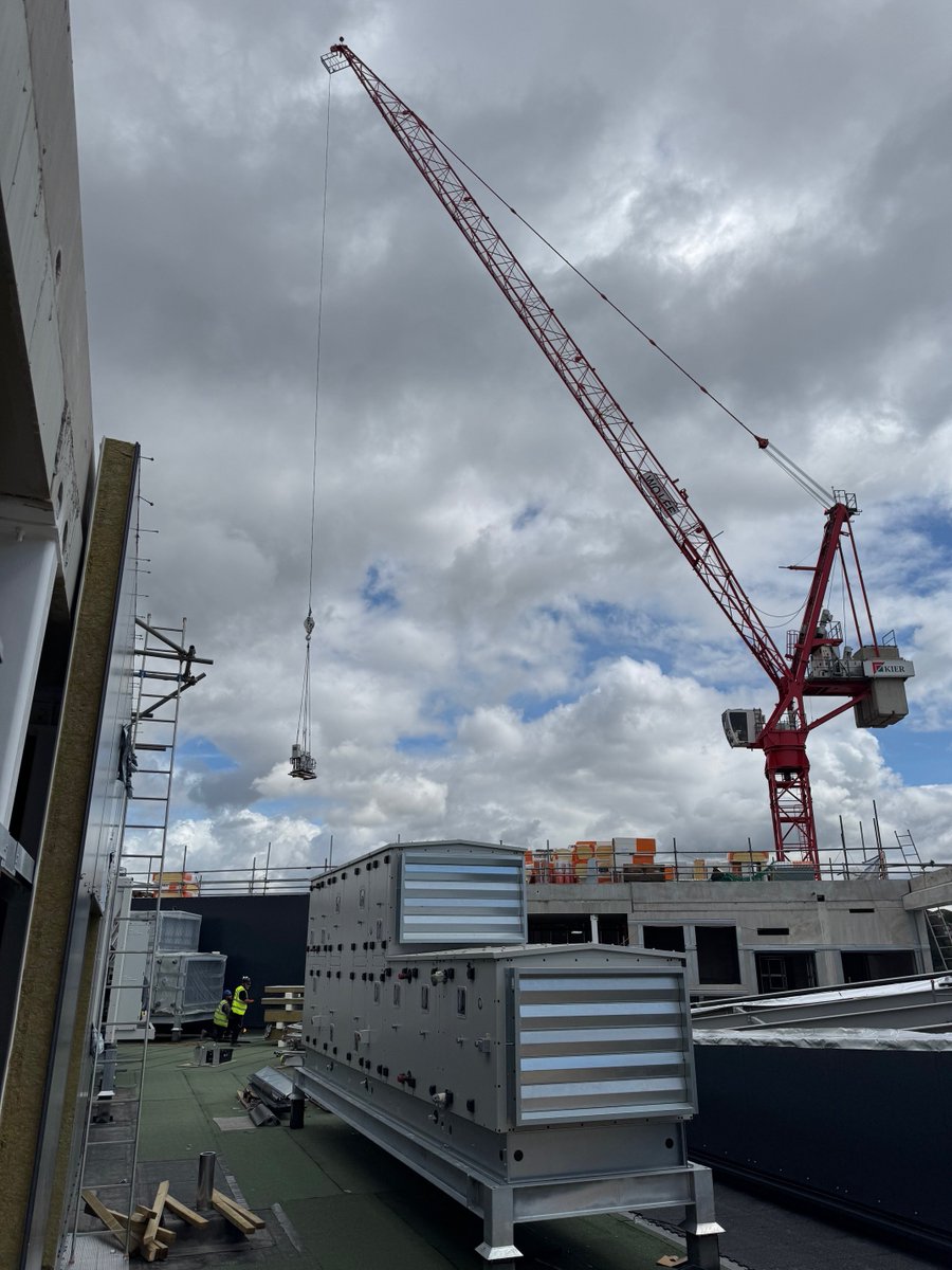 Challenging Access, Clever Solutions!
 
Our <a href="/SHJUK/">SHJ Medical Gas Specialists</a>  Northern Installation team recently faced difficult site access at a project in West Yorkshire. With no straightforward route in, a crane lift was required to position the plant onto the roof.
#teamwork