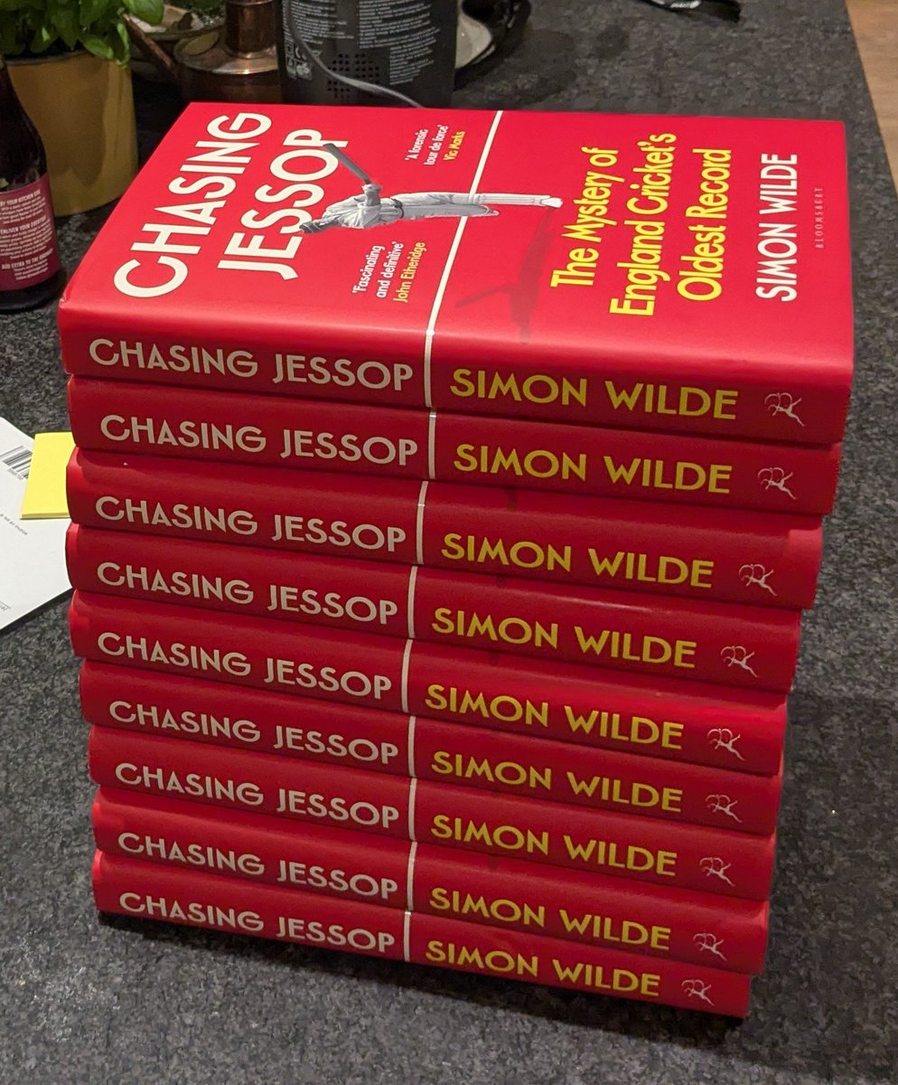 swildecricket's tweet photo. First copies have just arrived ... and they're still chasing him. Publication day is July 31, the first day of the Oval Test https://t.co/ZLsjH7JLm8