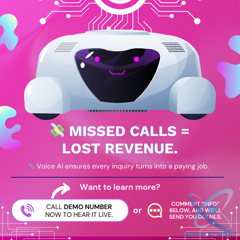 📞 Missed Calls = Lost Revenue.  Call 954-852-2738 to hear how our AI Voice Assistant answers every call, books appointments, and turns missed calls into money. No breaks. No voicemails. Just results. #AIVoice #BusinessGrowth #NeverMissACall #AIReceptionis rfr.bz/t1568fd