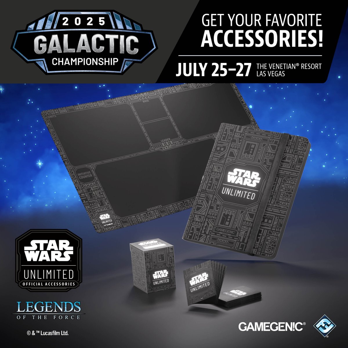 Gamegenic_'s tweet image. ⭐GALACTIC CHAMPIONSHIP ⭐
Looking for sleek new accessories? Our Set 5 products will be available in the new Unlimited Pattern. Get yours at our shop on-site! 🖤
📍The Venetian®️ Resort Las Vegas
🗓️ July 25 – July 27
#gamegenic #galacticchampionship #swu