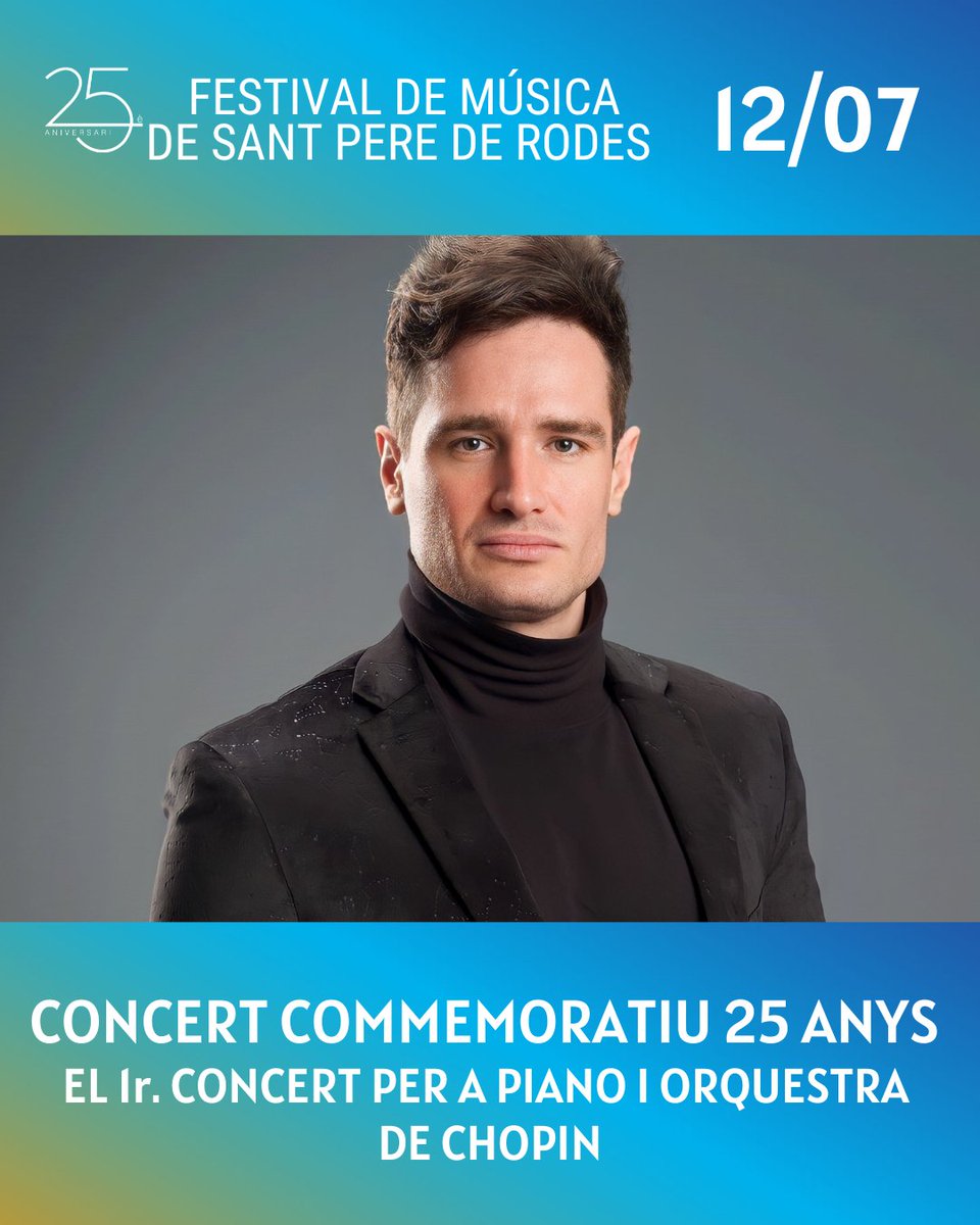 Concert màgic de demà, 12/07:
Montsalvatge “Tres Postals Il·luminades”, "La Cripta" de <a href="/carlotabaldris/">Carlota Baldris</a>, a quatre mans i orquestra, i 1r. Concert de #Chopin
Inaugurem 25 anys de Festival i les entrades s’acaben!
Espavila! festivalsantpere.com
<a href="/elportdelaselva/">El Port de la Selva</a> <a href="/CostaBravaFesti/">CostaBravaGiFestivals</a>