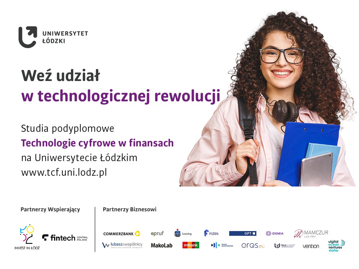 Fundacja Polska Bezgotówkowa (@bezgotowkowa) on Twitter photo Fundacja #PolskaBezgotówkowa kolejny raz wspiera przyszłość FinTechu jako Partner studiów „Technologie cyfrowe w finansach” na <a href="/unilodz/">Biuro Prasowe UniLodz</a>! 💡Dołącz do programu współtworzonego przez ekspertów - zapisy trwają! 🎓tcf.uni.lodz.pl #studiaFintech #UniLodz Fundacja #PolskaBezgotówkowa kolejny raz wspiera przyszłość FinTechu jako Partner studiów „Technologie cyfrowe w finansach” na <a href="/unilodz/">Biuro Prasowe UniLodz</a>! 💡Dołącz do programu współtworzonego przez ekspertów - zapisy trwają! 🎓tcf.uni.lodz.pl #studiaFintech #UniLodz