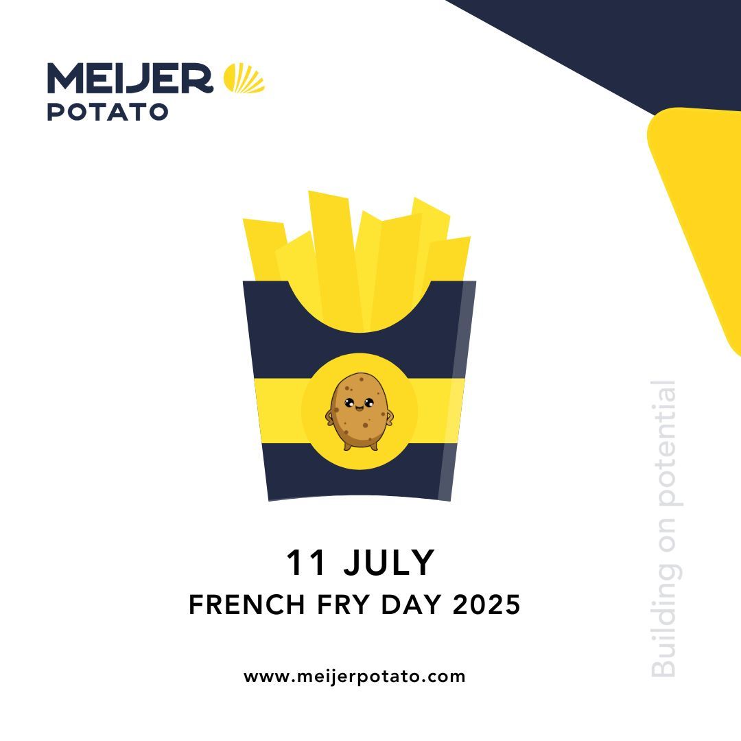 Happy #frenchfryday 🎉🍟 Today, we celebrate the crispy, golden delights. Whether you like them thin or thick, curly or wavy, crunchy or fluffy, #potatofries are enjoyed all over the world! Check out our  #frenchfry varieties: meijerpotato.com/en/varieties/f…