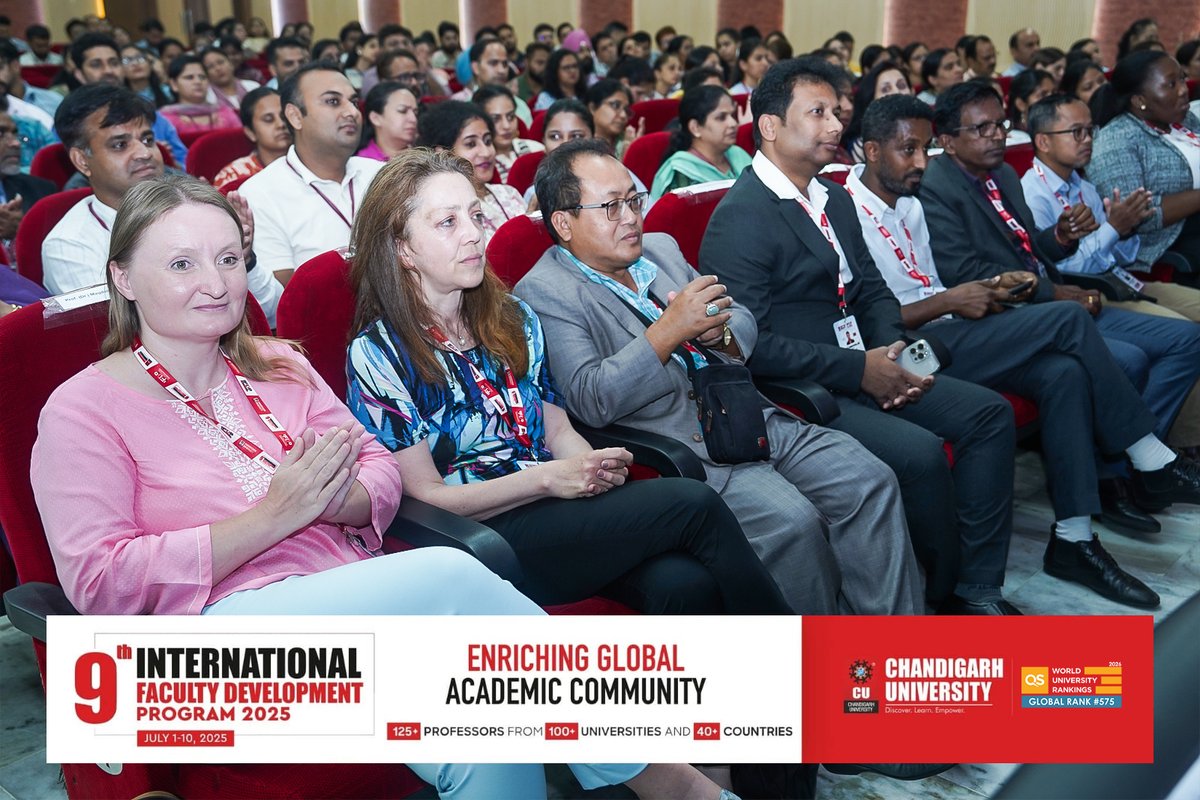 CUIntAffairs's tweet photo. 🎓✨ A grand finale to the 9th Int’l Faculty Development Program at CU!

125+ professors from 100+ universities across 40+ countries came together for research, culture &amp; connection 🌍

From yoga to Bhangra, poetry to global unity—what a celebration! 💫📸 #CUInternational https://t.co/VFhGo4HtNc