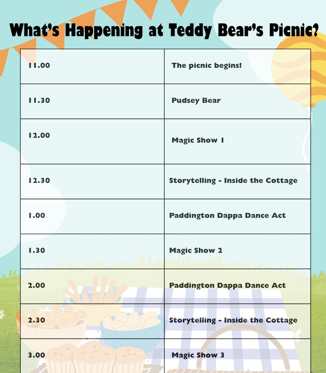 Only two days until our Teddy Bears Picnic! 🐻🍽🍦

Here is a list of some of the fun events we have on Sunday 13th July at Izaak Walton's Cottage!

Car Park on site is £3 per car, £2 per motorbike (cash only)

Izaak Walton’s Cottage is located on Worston Lane, Stone, ST15 OPA