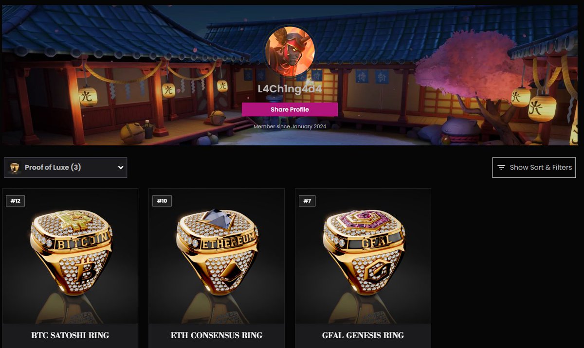 GFAL_Official's tweet image. 🚨 We have a winner! 🚨
Our beloved L4Ch1ng4d4 held all 3 Proof of Luxe rings by July 11, 08:00 UTC, and just claimed the 1/1 Javier León Signature Piece! 💎
Only one exists. It will never be minted again. True luxury, truly earned.
Congratulations, legend. 👑
Your piece is…