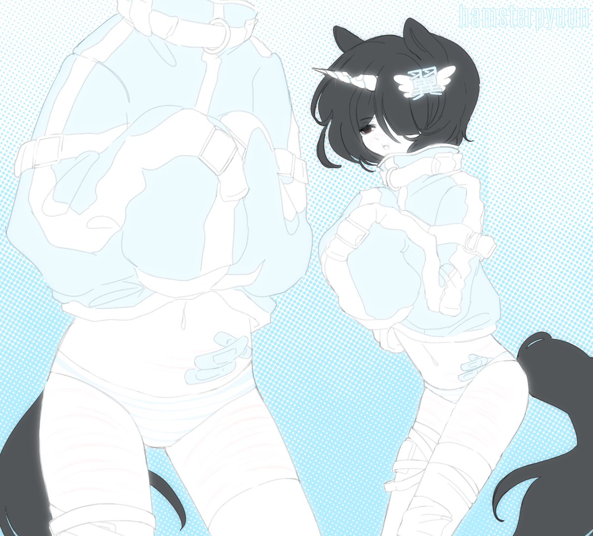 hamsterpyuun's tweet image. #oc 🪽💉