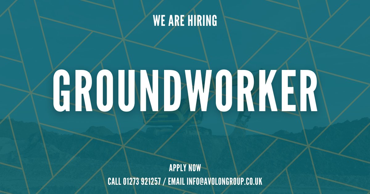 𝗚𝗿𝗼𝘂𝗻𝗱𝘄𝗼𝗿𝗸𝗲𝗿 - 𝗨𝗰𝗸𝗳𝗶𝗲𝗹𝗱, 𝗘𝗮𝘀𝘁 𝗦𝘂𝘀𝘀𝗲𝘅

💷 £21 per hour
✅ Ongoing work

Requirements:
• Valid CSCS
• PPE &amp; hand tools
• Minimum 2 years' experience

☎️ Call 01273 921257 to apply now!