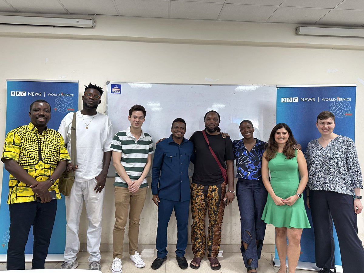 unimac_gh's tweet image. At UniMAC, we don’t just teach, we expose students to real-world experiences.
Our students at UniMAC-IJ had the incredible opportunity to engage in a practical and interactive session with a podcast team from the BBC and top Ghanaian podcasters.