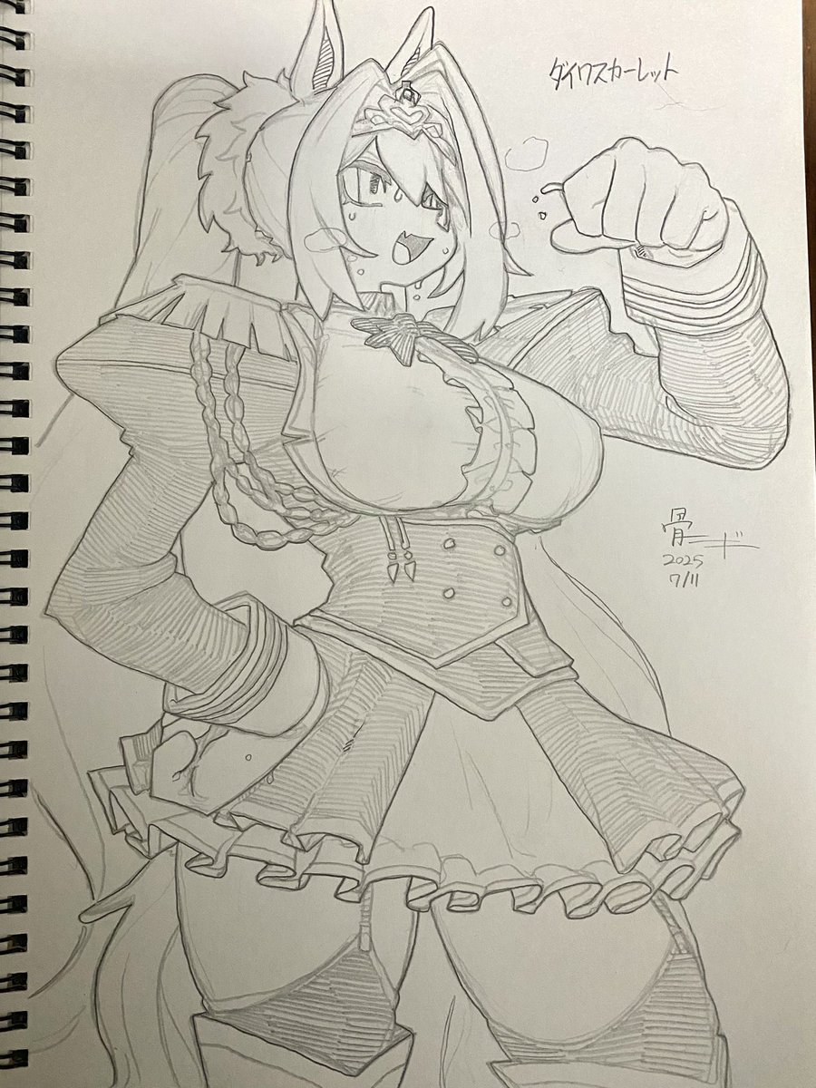 ダイワスカーレット描きました