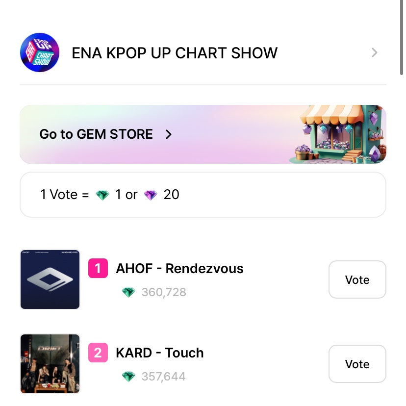 If we win this vote, they'll give KARD a physical award. CALLING ALL FANDOMS, if you love KARD, please vote for them 😭
Please RT and vote for KARD 🤍
choice.bigc.im/votes/5VYDNYNZ…