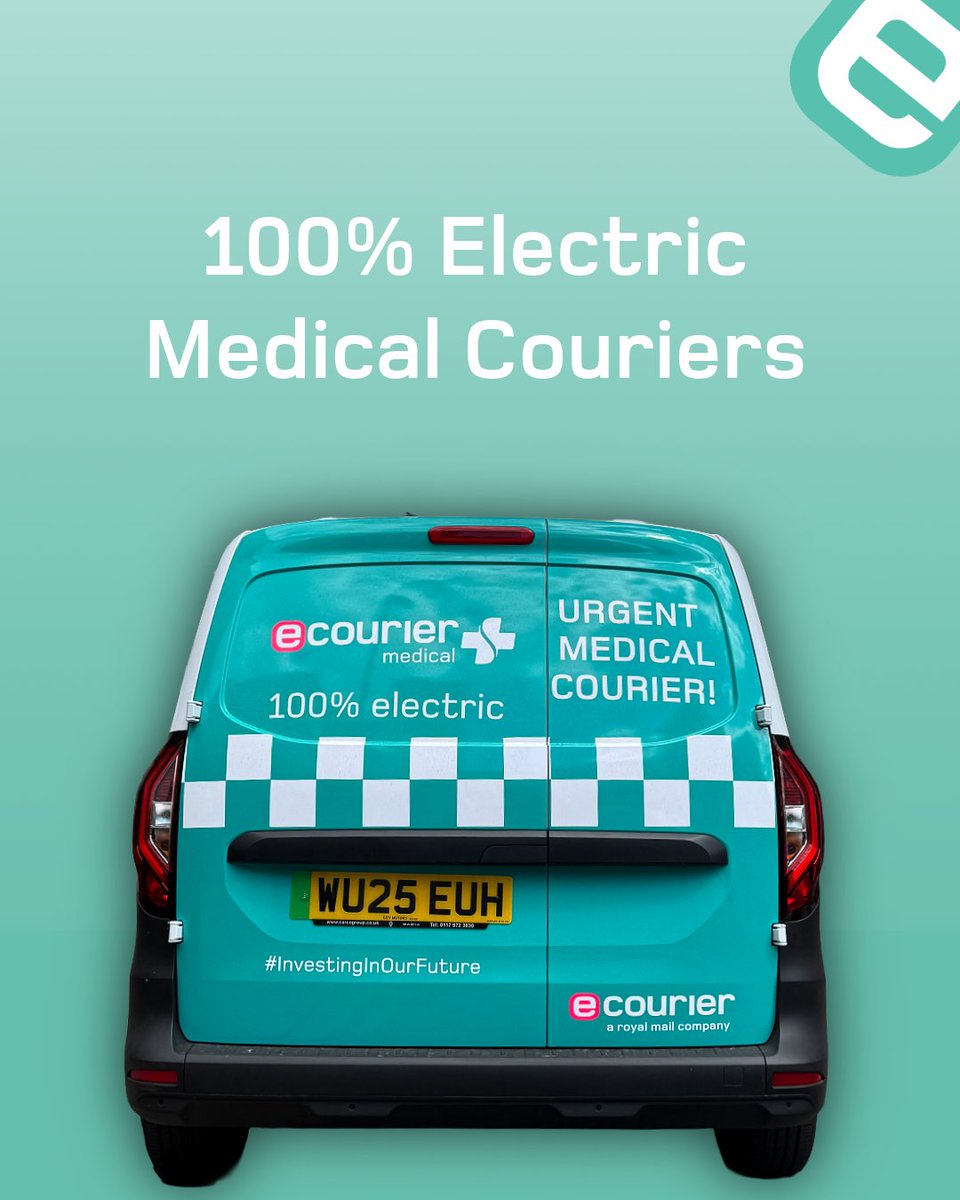 Our electric fleet is growing ⚡—including fully electric medical couriers. 💚
Zero emissions, real-time tracking &amp; quiet for hospital zones.
Delivering care with a conscience. 🌍💊

Learn more: hubs.la/Q03vCL5F0
#eCourier #InvestingInOurFuture