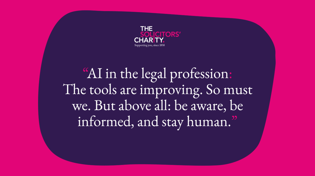 "The tools are improving. So must we”. AI is changing legal work – from research to client engagement. But, how do we use it responsibly? Trustee of The Solicitors’ Charity and AI solicitor Rory O’Keeffe shares his real-world reflections: thesolicitorscharity.org/article/evolut…