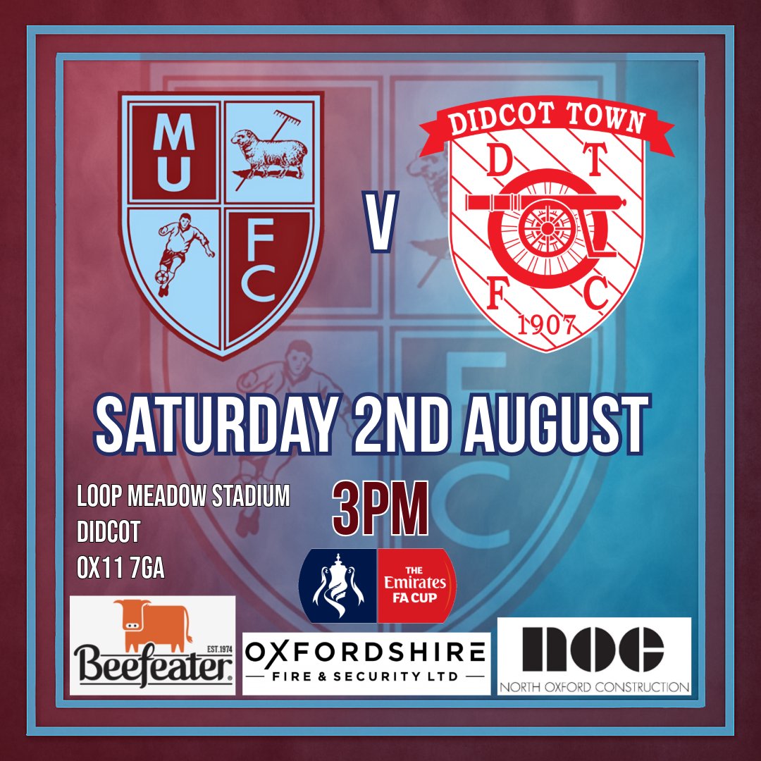 The FA Cup clash between Milton United and <a href="/DidcotTownFC/">Didcot Town Football Club</a> will now take place at the Loop Meadow Stadium. 

The two clubs have agreed on the move due to Milton ground sharing with Beaconsfield this season and the Buckinghamshire club also being drawn at home in the extra