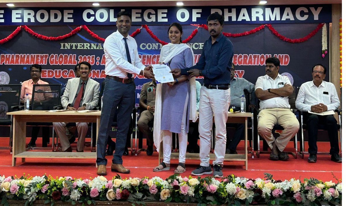 jkknpharmacy's tweet photo. 🏆 3 global prizes, 27 powerful presentations!

JKKN College of Pharmacy shines at PHARMANEXT GLOBAL 2025 with innovation &amp; impact from Pharmacy Practice learners.

#JKKN #JKKNInstitutions #PharmanextGlobal2025 #PharmacyExcellence https://t.co/iCViyEj7hD