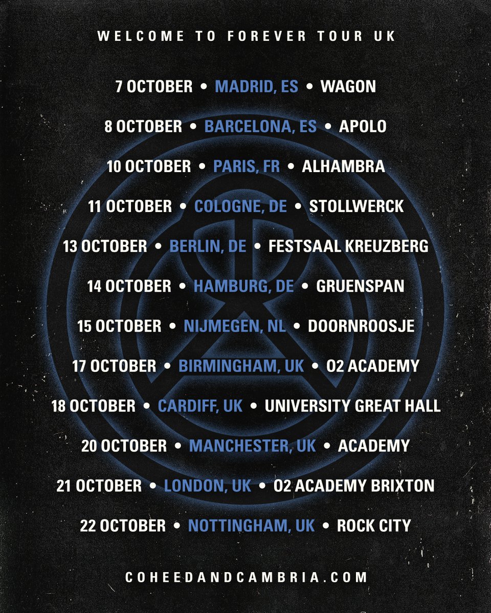 Stereoboard (@stereoboard) on Twitter photo ICYMI // After headlining <a href="/2000trees/">2000trees Festival</a> this weekend, prog-metal giants <a href="/Coheed/">Coheed and Cambria</a> & Cambria will be back in the UK on their Welcome To Forever Tour, which hits Europe this October!
Grab your tickets now 👉 tinyurl.com/4y8rav3a ICYMI // After headlining <a href="/2000trees/">2000trees Festival</a> this weekend, prog-metal giants <a href="/Coheed/">Coheed and Cambria</a> & Cambria will be back in the UK on their Welcome To Forever Tour, which hits Europe this October!
Grab your tickets now 👉 tinyurl.com/4y8rav3a