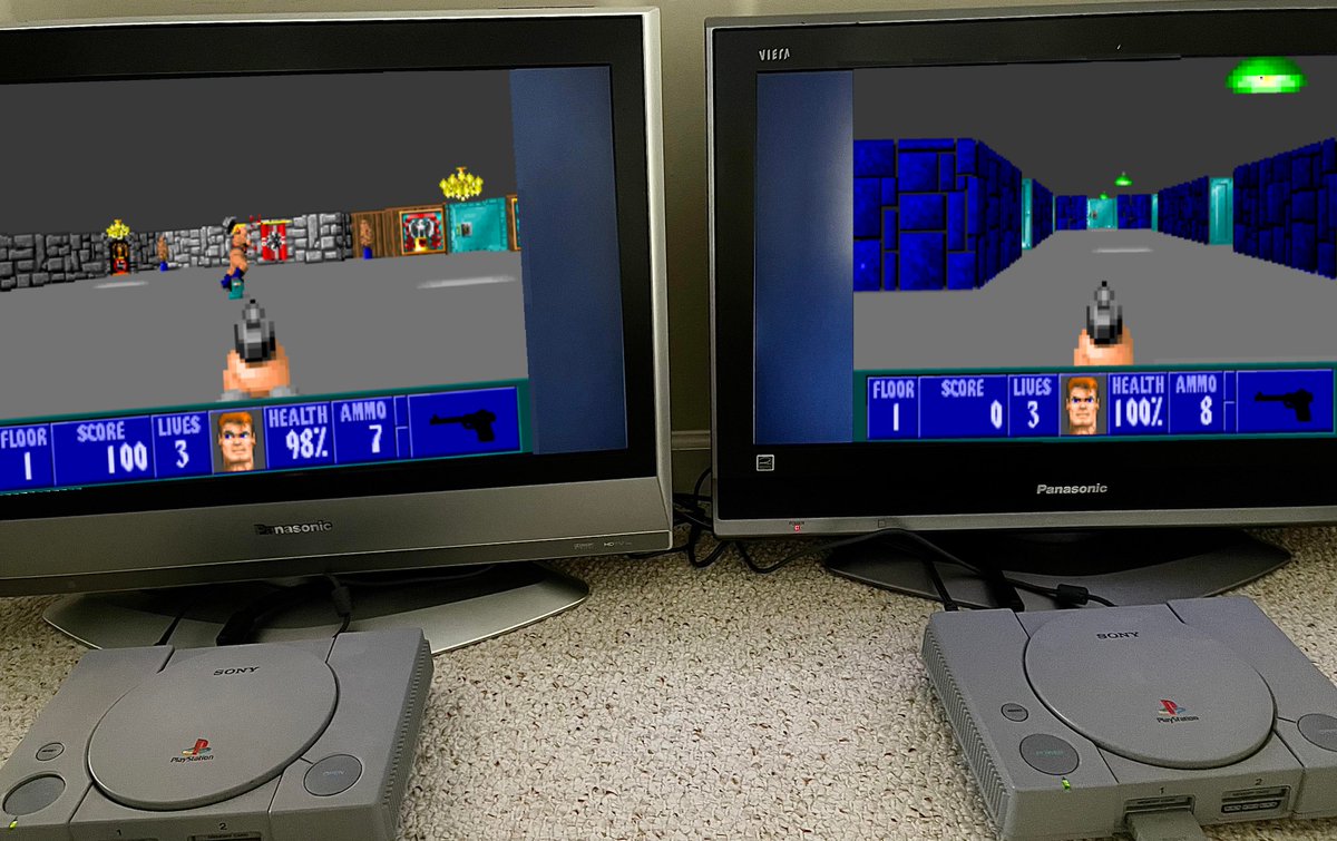 OldPirate11's tweet image. How do you like the idea of being able to play #Wolf3D for #PSX in co-op mode, similar to how it's done in #DOOM?
#Wolfenstein #Wolfenstein3D #Wolf #PS1 #PSOne #PlayStation #PS #Sony #Port #PSXDev #32bit #indiedev #PSYQ #CoreDesign #ID #IDSowtware #W3D #LinkCable #2playes