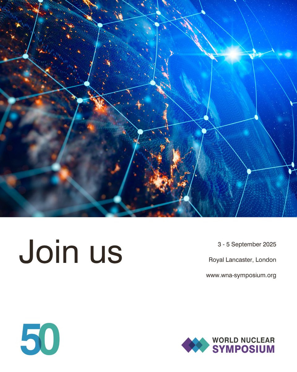 It all starts with the fuel cycle. Without the uranium, there is no nuclear.

📊 The 2025 Nuclear Fuel Report will be launched at World Nuclear Symposium 50.
 
Register today:🔗 wna-symposium.org

#Symposium50 #NuclearSympo #NuclearEnergy #CleanEnergy #EnergizingTheFuture