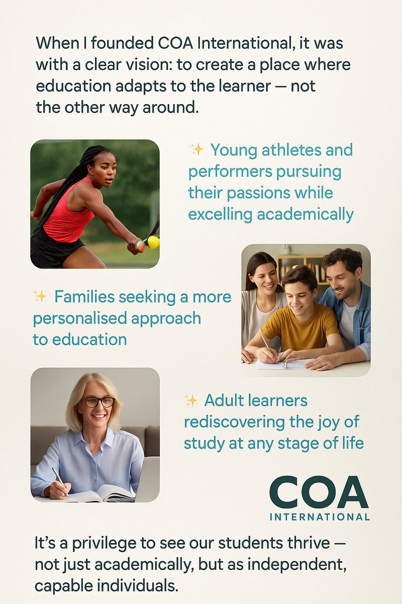 Education should fit around life — not the other way around.
Discover how we help students thrive at 👉 certifiedonlineacademy.com

#OnlineLearning #COAInternational
