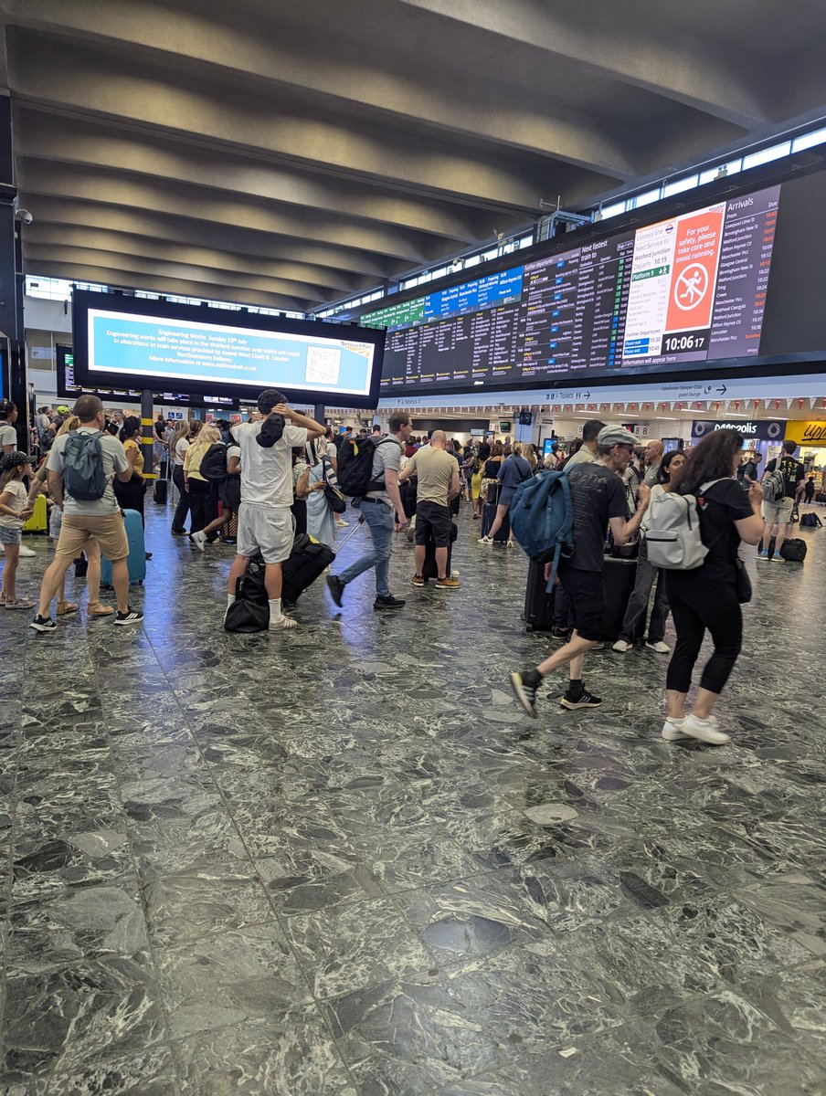 currently in hell on earth (Euston station)