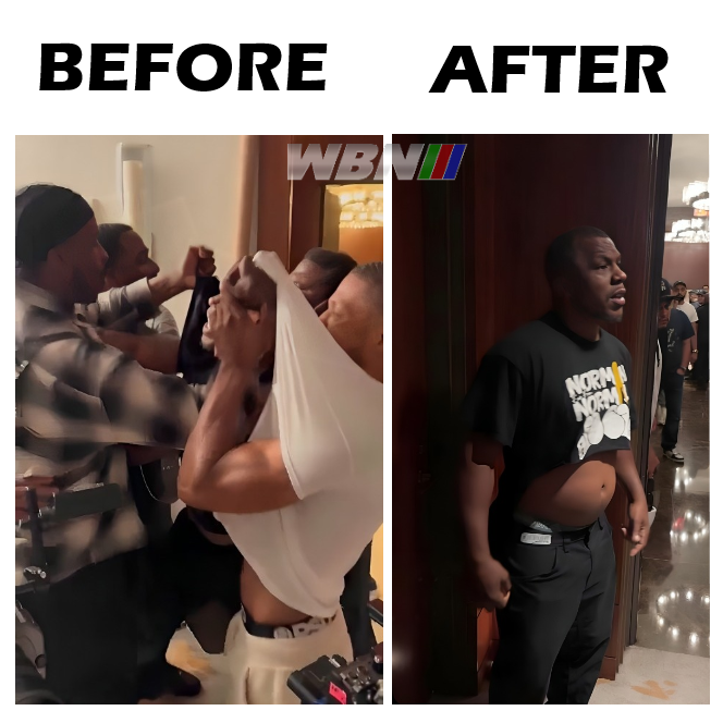 WorldBoxingNews's tweet image. WILD SCENES
Things got physical between Brian Norman Jr. and Devin Haney's security guard, 'Big Tank,' in New York City!
Norman Jr. hip-tossed the bodyguard to the ground with one arm after getting grabbed by the shirt!
Roll on November!