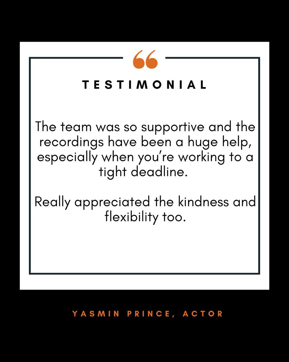 🎉 HAPPY FRIDAY. 🎉 We thought we'd bring in the weekend by sharing some more lovely words from a repeat customer - actor Yasmin Prince. 🌟 

We have loved helping Yasmin with such a range of a material and accents over the last few months. 💪

instantaccent.com