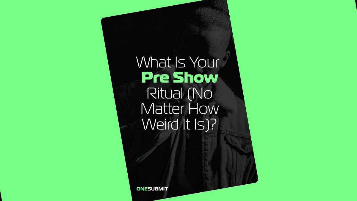 one_submit's tweet image. We wanna hear your answers: What is your pre-show ritual?!?! Share your stories down below! #Backstageroutine #PerformancePrep #Independentmusicians