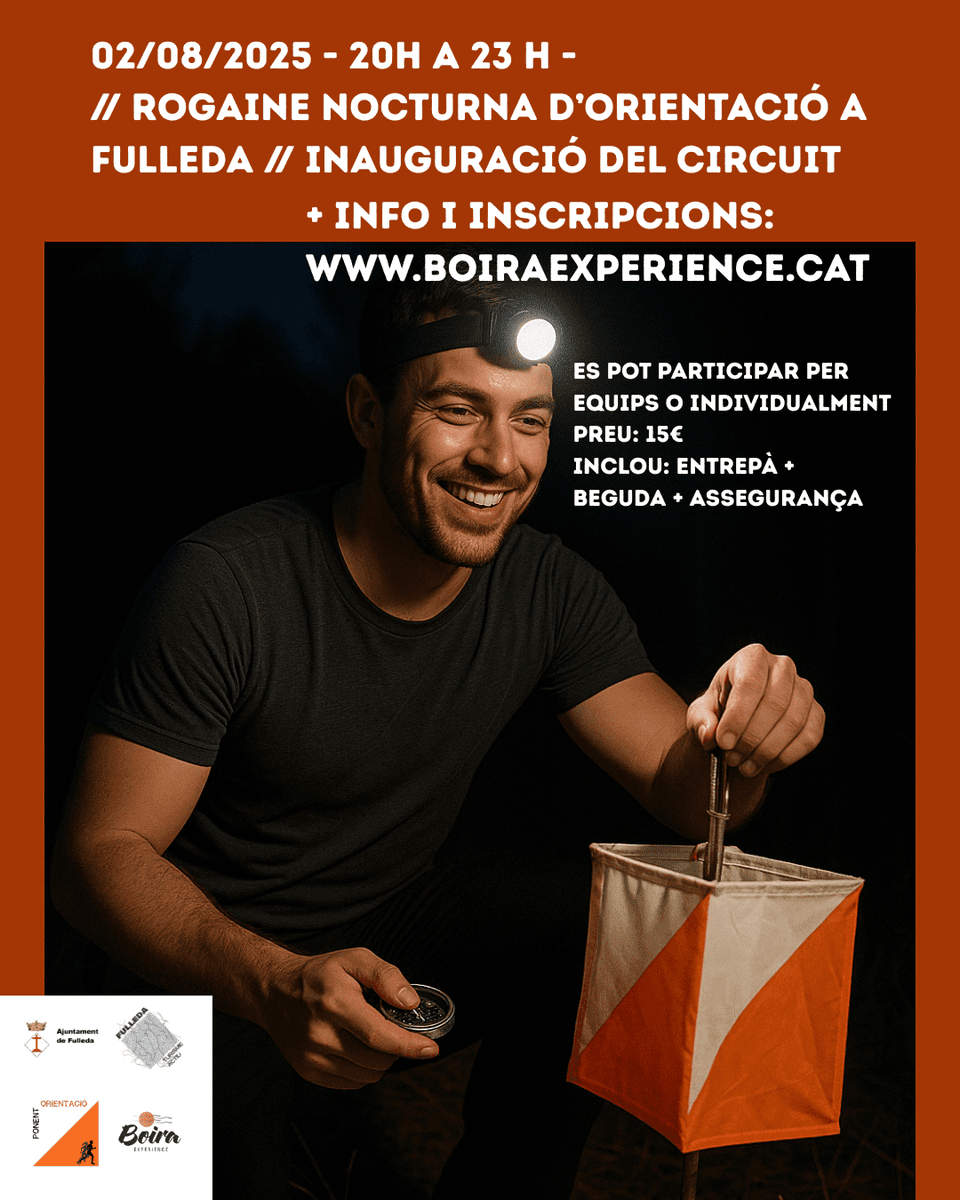 .#Fulleda inaugura el seu circuit permanent d’orientació amb una rogaine nocturna el 2 d’agost.

lesborgestv.cat/noticies/espor…