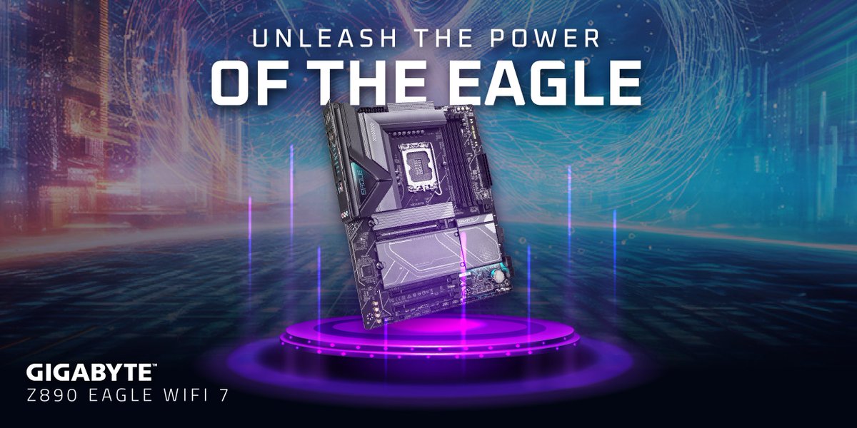 🦅 Unleash the Power of the EAGLE!
The all-new GIGABYTE Z890 EAGLE WIFI 7 is here to elevate your Intel gaming rig with next-gen connectivity, robust power delivery, and a striking design.

✅ Wi-Fi 7 ultra-fast wireless
✅ PCIe 5.0 support
✅ Designed for gamers &amp; creators alike