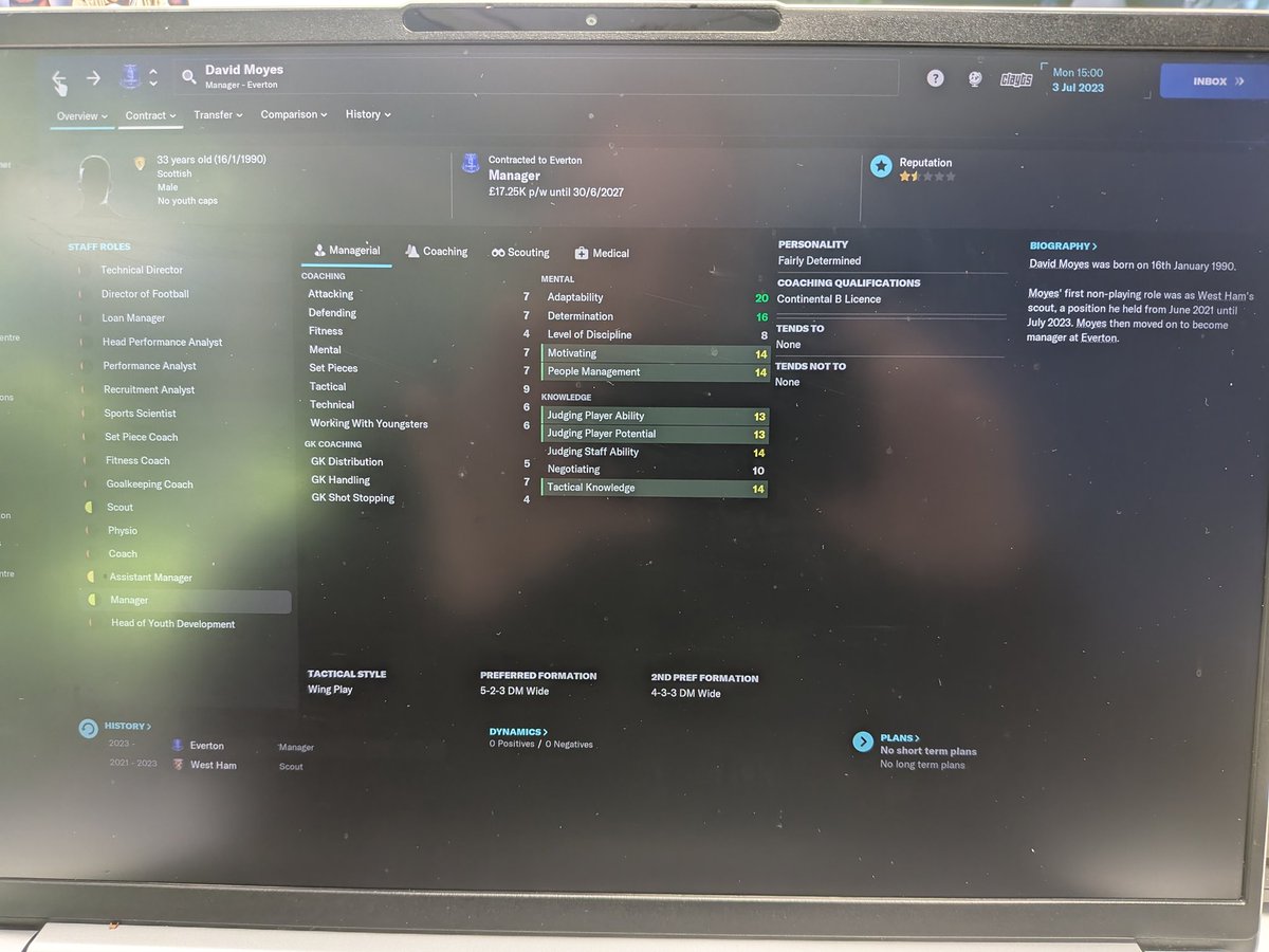 FootballMakers's tweet photo. @Passion4FM Great work my friend this is what this community needs exceptional work I spotted a random David Moyes as the Everton Manager the real one is unemployed in the game not sure what happened there lol https://t.co/0N7Da151Ep