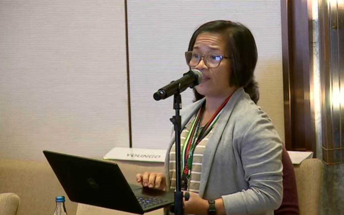 1/10. 📢“The focus should not be on rationing injustice, but on mobilizing more resources.” 🗣️<a href="/tetetlauron/">Tetet Nera-Lauron</a> of the Women and Gender Constituency (<a href="/WGC_Climate/">Women & Gender Constituency</a> ) delivers a powerful statement from the rights-based constituencies to the <a href="/UNFCCC/">UN Climate Change</a> (ENGO [<a href="/CANIntl/">Climate Action Network International (CAN)</a> / <a href="/gcdcj/">Demand Climate Justice</a>], WGC,