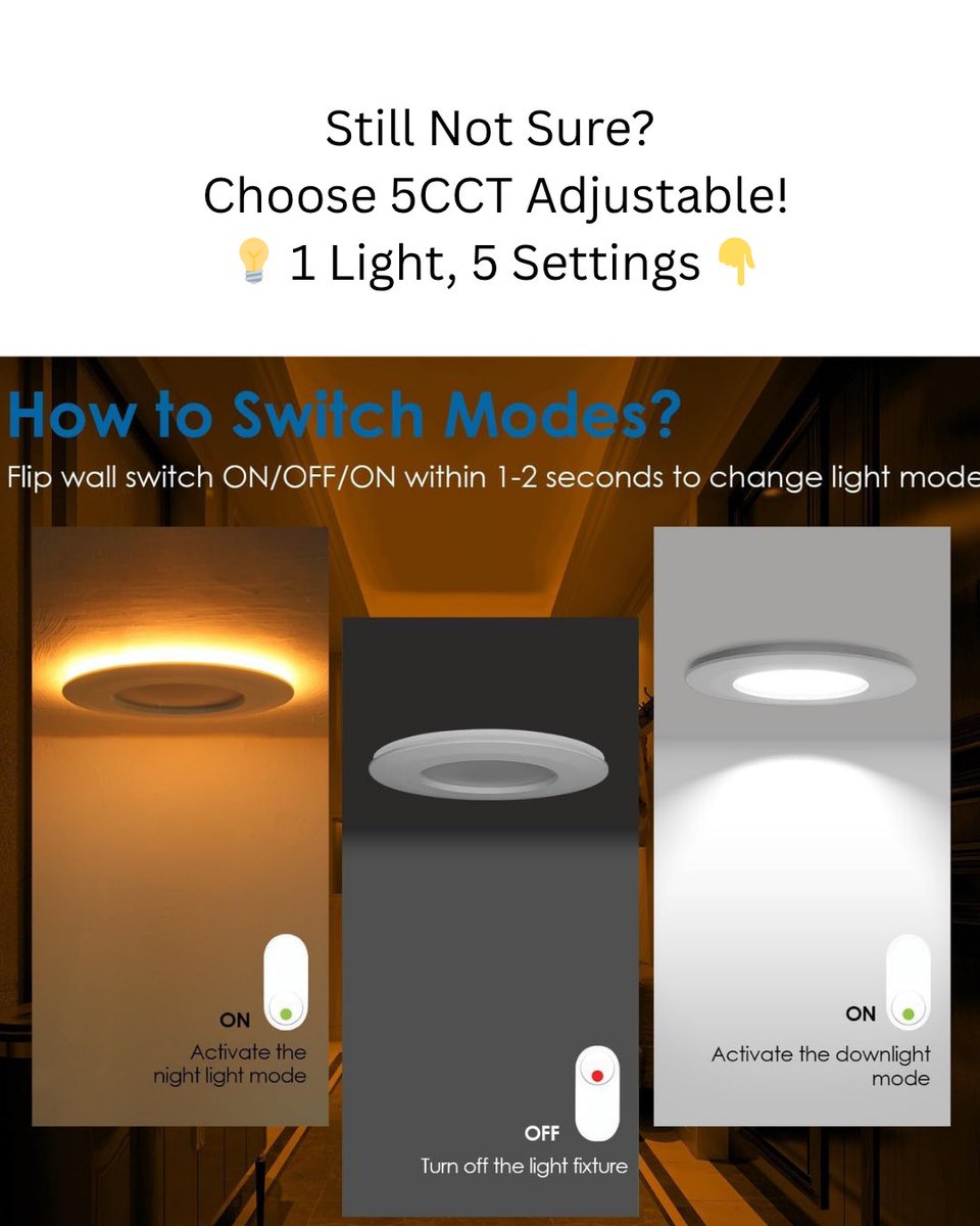 JoluxLighting's tweet photo. ✨ Want all in one light? Many LED lights now offer 5CCT adjustability — perfect for renters, open layouts &amp; color lovers.

🛍 Shop our adjustable 5-color LED lighting 👉
 
https://t.co/qgMKlRj1bY

#ledlighting #homelighting #lightingtips #interiordesignideas #colorTemperature https://t.co/UiNTQJyofj