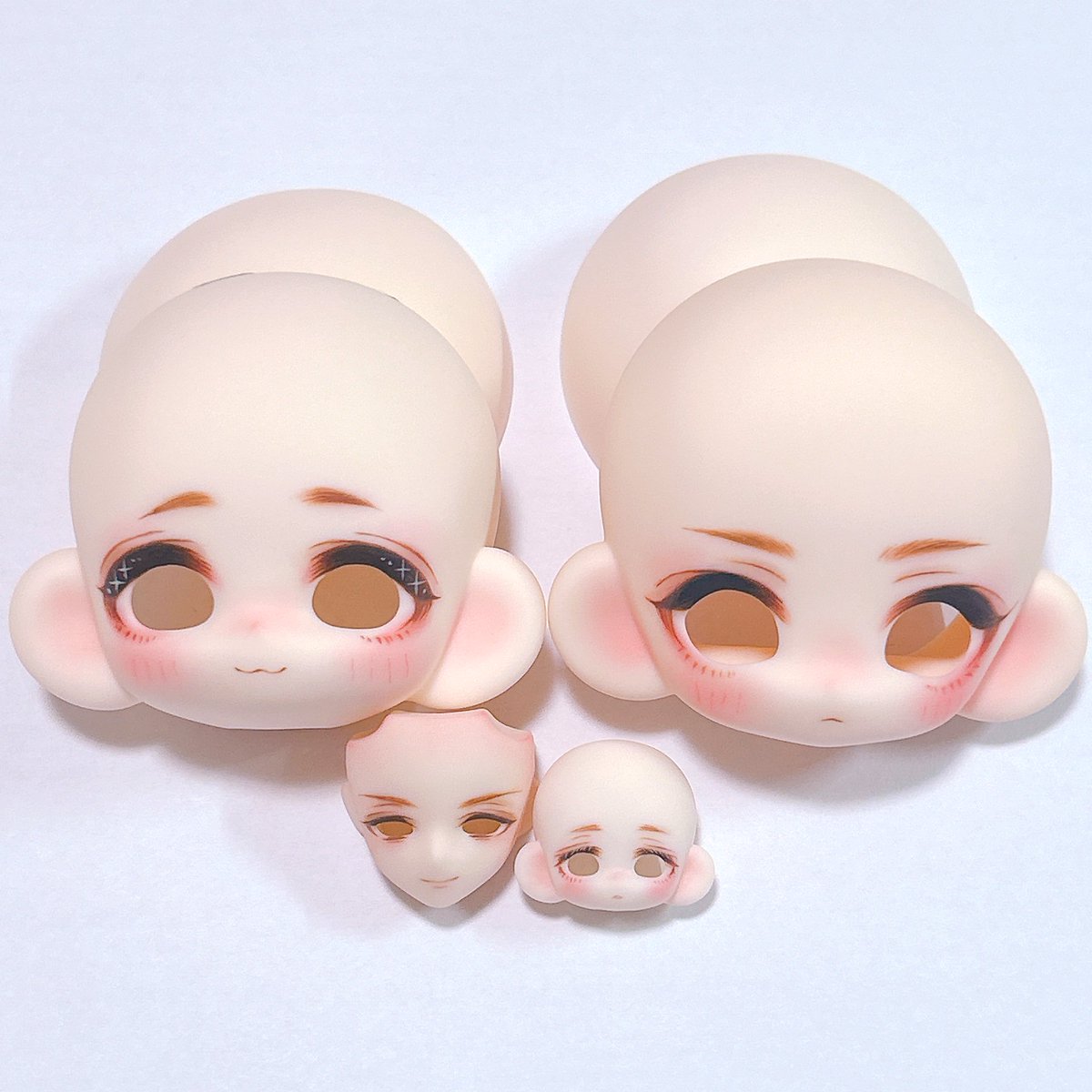 ※アイなしヘッドのみ

アイドールで販売するこいぬちゃんとこねこちゃんとちいこいぬちゃん！
あと今度オクでお家探しするシチリアくんだよ！

こいぬちゃんこねこちゃんはボディはもちろんウィッグパーツとアイもつきます！