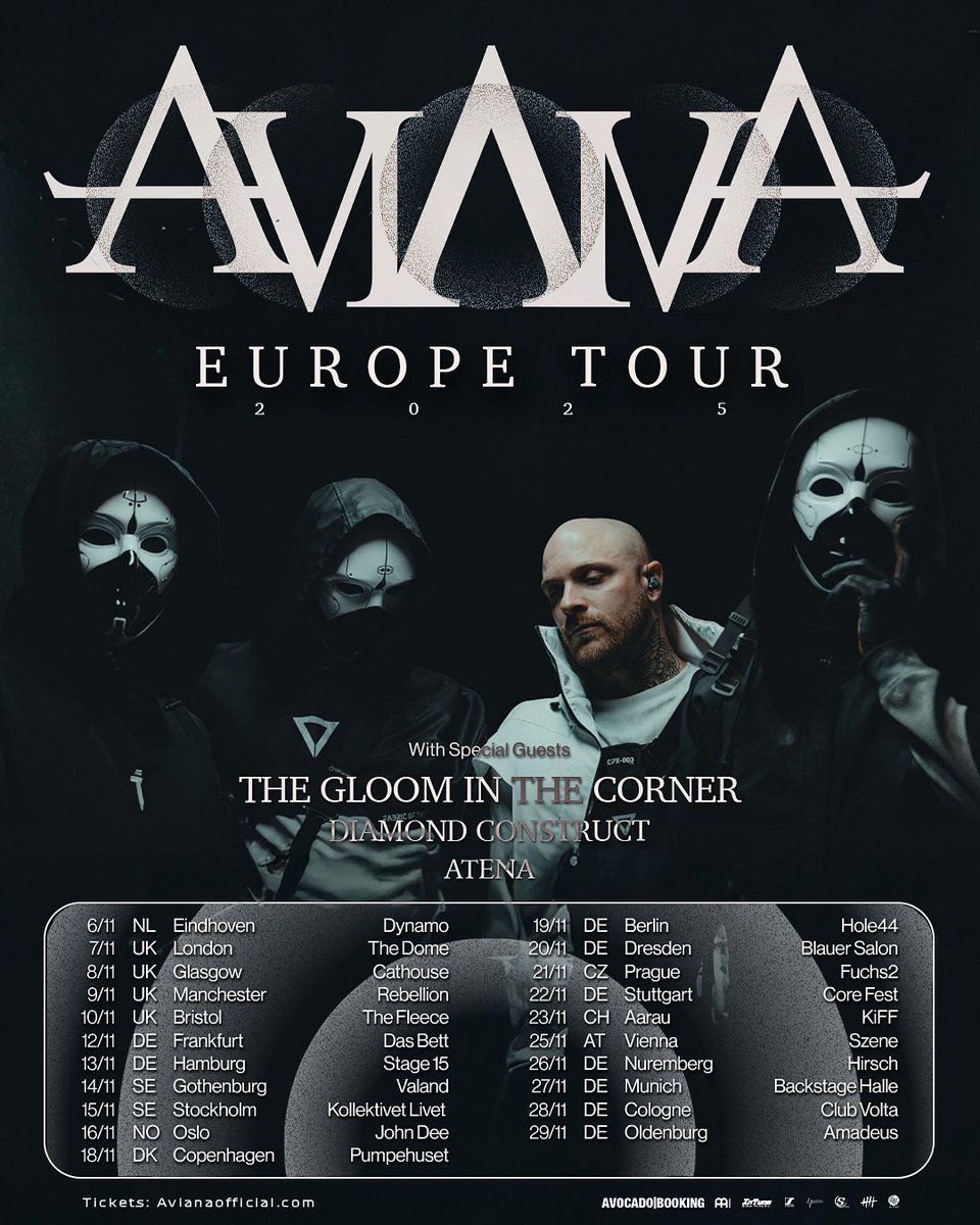Embrace us, Europe &amp; UK.

As we embark on our headline tour through November 2025.
With The Gloom In The Corner, Diamond Construct &amp; Atena.

Tickets will go live Monday 14th of July 11am CEST.

𝐉𝐎𝐈𝐍 𝐓𝐇𝐄 𝐂𝐎𝐑𝐏𝐎𝐑𝐀𝐓𝐈𝐎𝐍