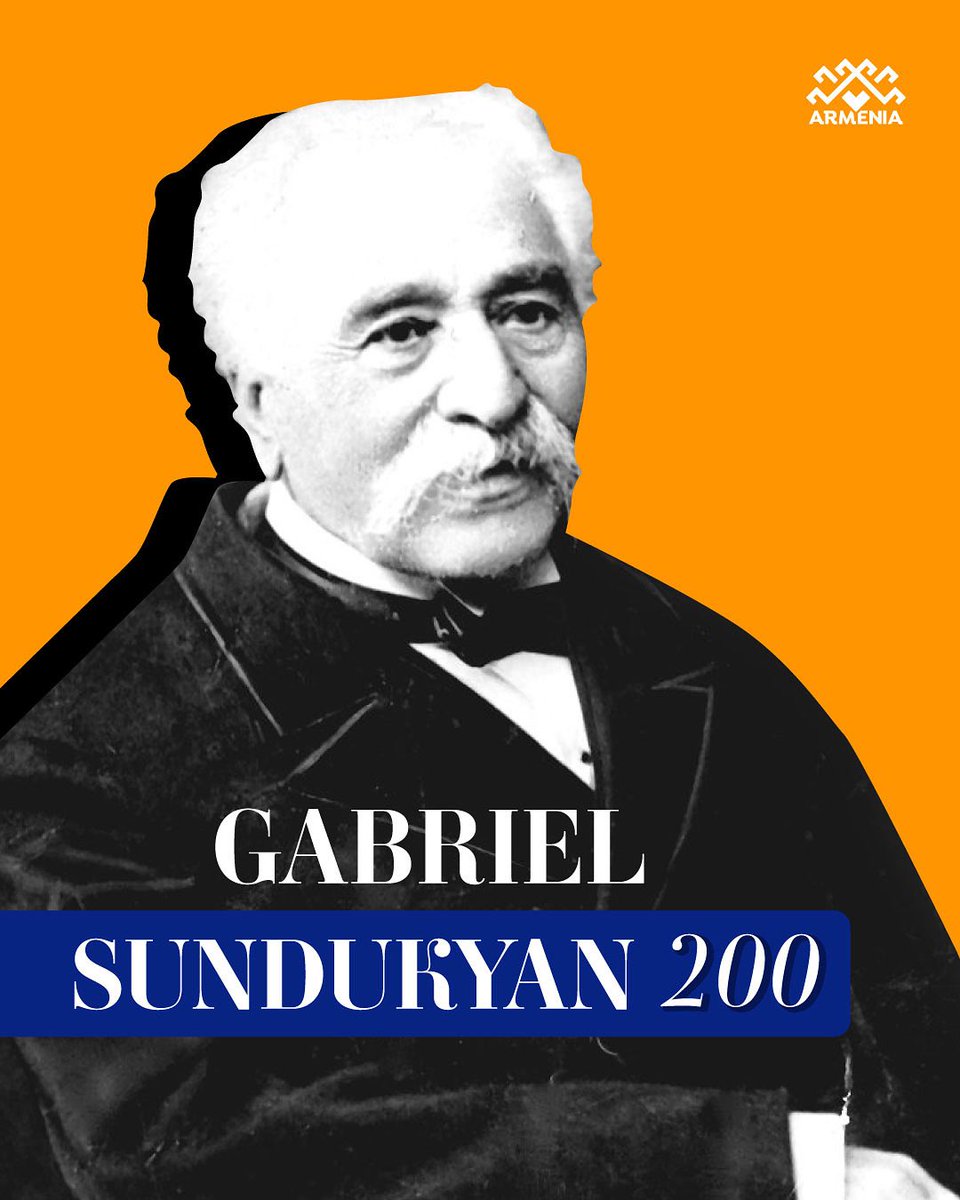🎭 Celebrating 200 years of Gabriel Sundukyan — the master who turned everyday Armenian life into timeless theatre. 🇦🇲

🖋️ His Pepo, Khatabala, &amp; Another Victim still speak with wit and soul.
His pen gave voice to a people — &amp; that voice still echoes. 📚