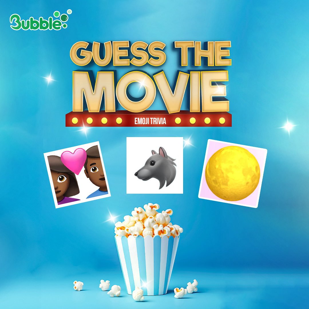 Bubblies, it’s Emoji Trivia Time!
Can you guess the movie from these emojis? 👩🏾‍🤝‍👨🏿❤️🐺🌕
(Hint: Think love, werewolves, and full moons!)

Drop your guesses below! 

#GuessTheMovie #BubbleTrivia #MovieNightVibes #BubbleGh