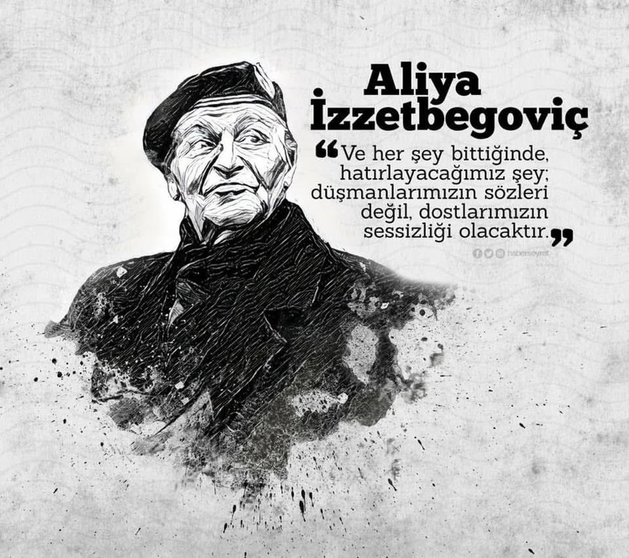 saaytacTR's tweet photo. “.unutulan soykırım tekrarlanır.” 

#Srebrenitsa'da soykırıma uğrayanlar başta olmak üzere, tüm Bosna savaşı şehitlerine ve savaşın dahi bir ahlakı olduğunu bütün dünyaya gösteren merhum bilge lider Aliya İzzetbegoviç’e Allah’tan rahmet, yakınlarına başsağlığı diliyorum🤲#unutma https://t.co/lOmus5PwP2