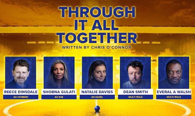 Went to see this AMAZING play last night at <a href="/LeedsPlayhouse/">Leeds Playhouse</a> #ThroughItAllTogether! &amp; I can’t quite explain just how amazing it is. Combining <a href="/LUFC/">Leeds United</a>’s rise to the premier league with the heartbreaking struggles of dementia! GREAT if you’re a Leeds fan GREAT if you’re a theatre fan!