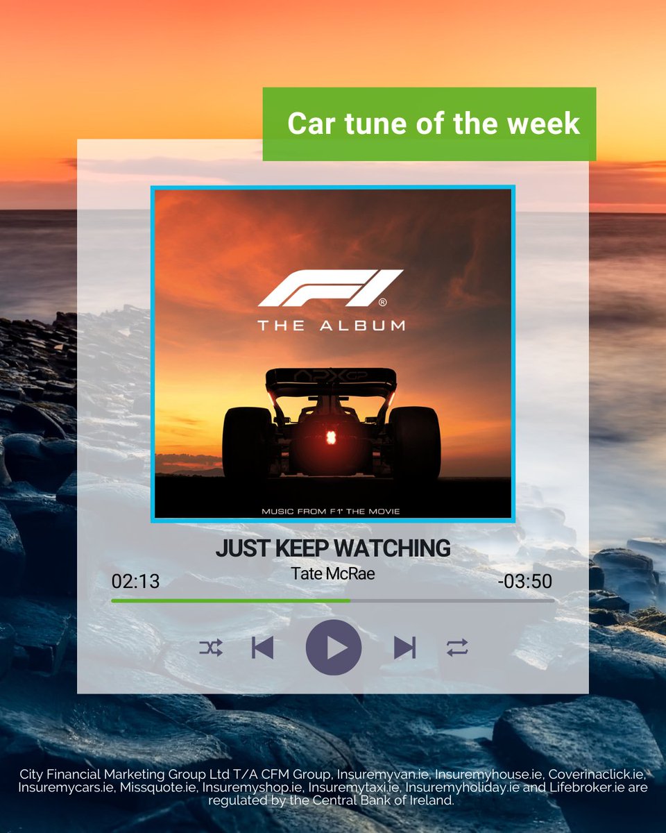 This week’s car tune is Tate McRae’s Just Keep Watching 🎶 from the F1 soundtrack 🏎️ — pure main character energy every time you're in the car 🔥🚗💨

#coverinaclick #soundsthatslap #drivingsong #music #ad