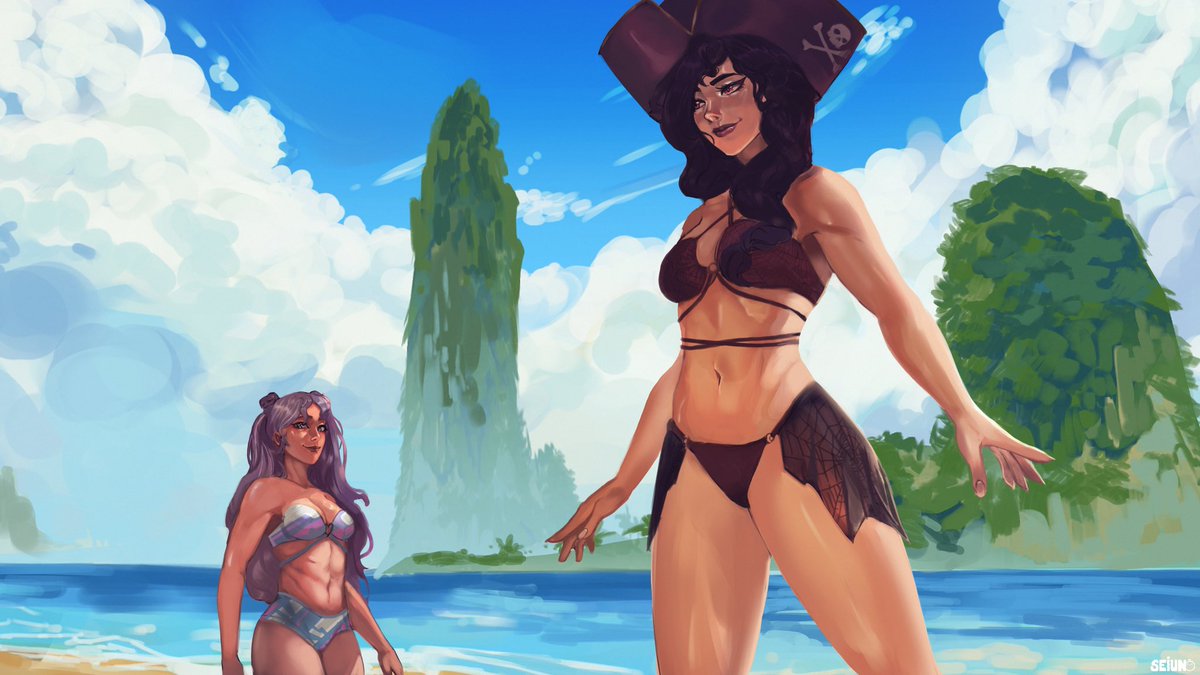 Getting ready for the summer sun, long nights and fresh lemonade with <a href="/AngelNerd77/">Angel</a> ✨🌊

🎨: Stunning art by <a href="/SeiunArt/">SEIUN.ART/ 2DARTIST</a> 🫶🏽