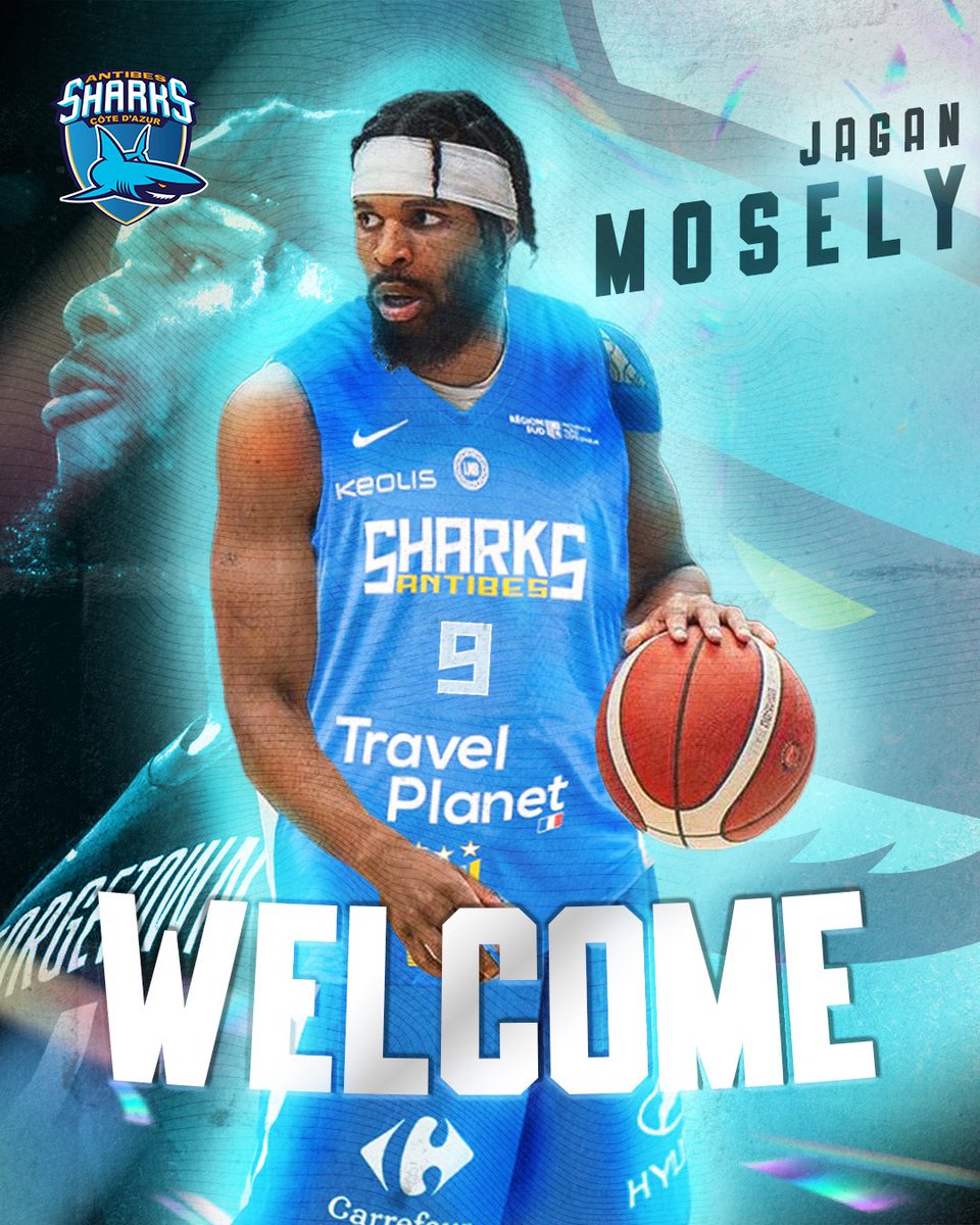 AntibesSharks's tweet image. 🌊 𝑾𝒆𝒍𝒄𝒐𝒎𝒆 𝑱𝒂𝒈𝒂𝒏 🦈
✍️ Les Sharks recrutent l’arrière-meneur Jagan Mosely💥
🇺🇸🇯🇲 L’américano-jamaïcain de 27 ans arrive à Antibes en provenance du championnat du Danemark, où il vient d’être élu MVP de la saison🏆
🗣️ Communiqué : sharks-antibes.com
#GoSharks