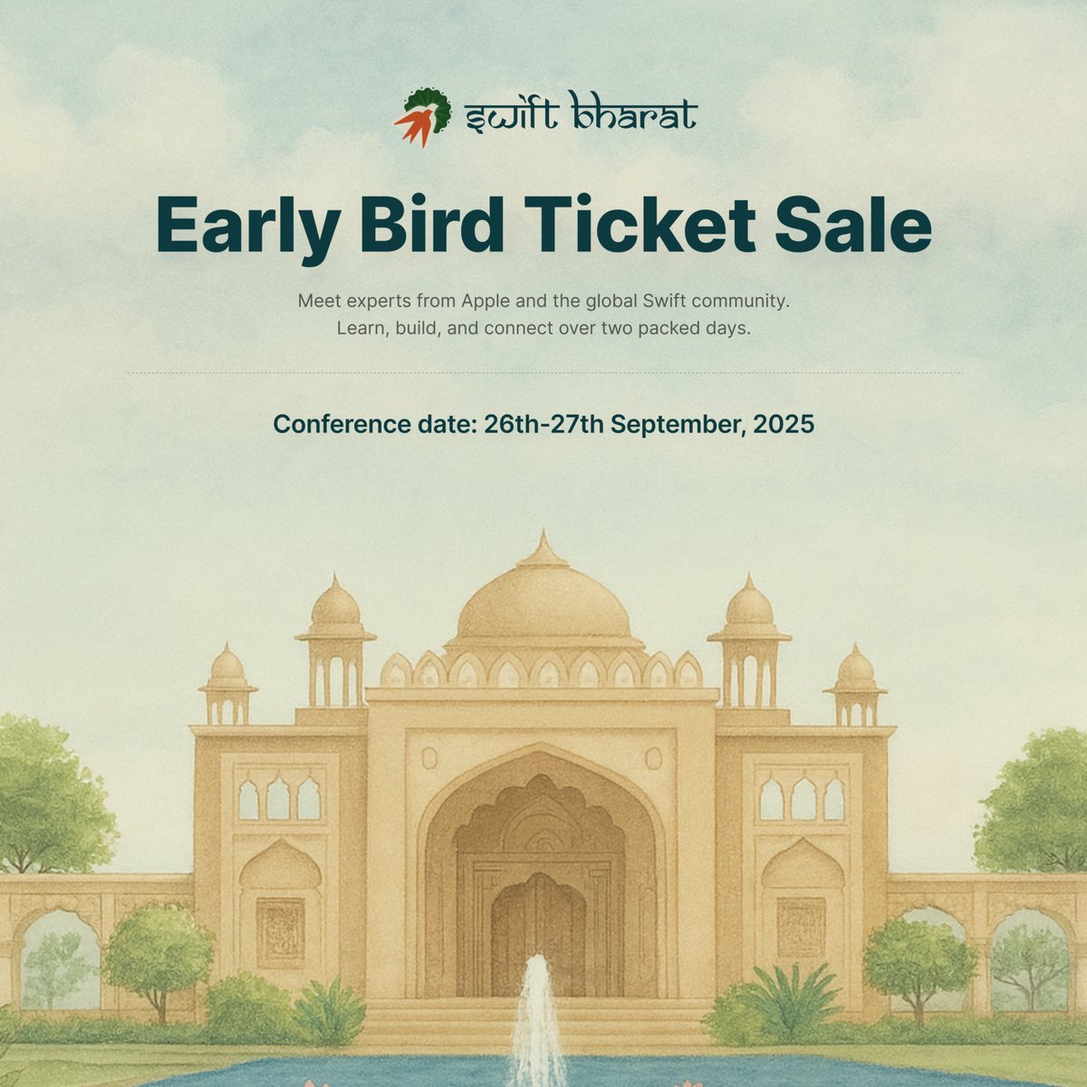 swift_mumbai's tweet image. 🇮🇳 The spirit of Bharat meets the elegance of Swift.
Swift Bharat is where ideas gain momentum and devs find their tribe.

🎟 Early bird tickets are live for India’s premier Swift conference!
📅 26–27 Sept 2025

👉 swiftbharat.org

#SwiftMumbai #SwiftBharat #iOSDevIndia
