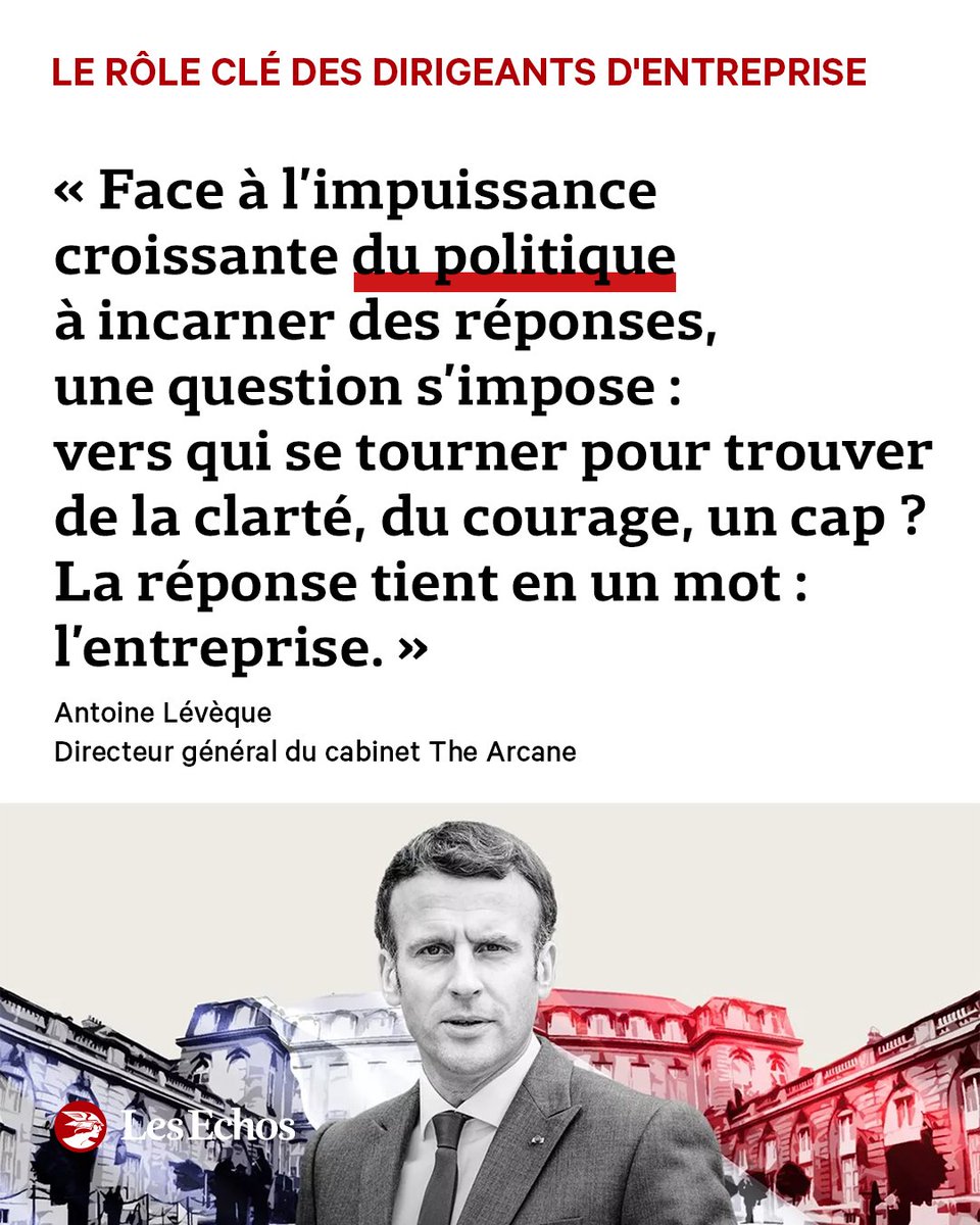 Les Echos (@lesechos) on Twitter photo 💼 « Les dirigeants d'entreprise peuvent, et doivent, intervenir dans le débat public » ➡️ trib.al/DE48Sj1
✍️ Une tribune signée <a href="/Antoine_Lvq/">Antoine Lévèque</a>. 💼 « Les dirigeants d'entreprise peuvent, et doivent, intervenir dans le débat public » ➡️ trib.al/DE48Sj1
✍️ Une tribune signée <a href="/Antoine_Lvq/">Antoine Lévèque</a>.