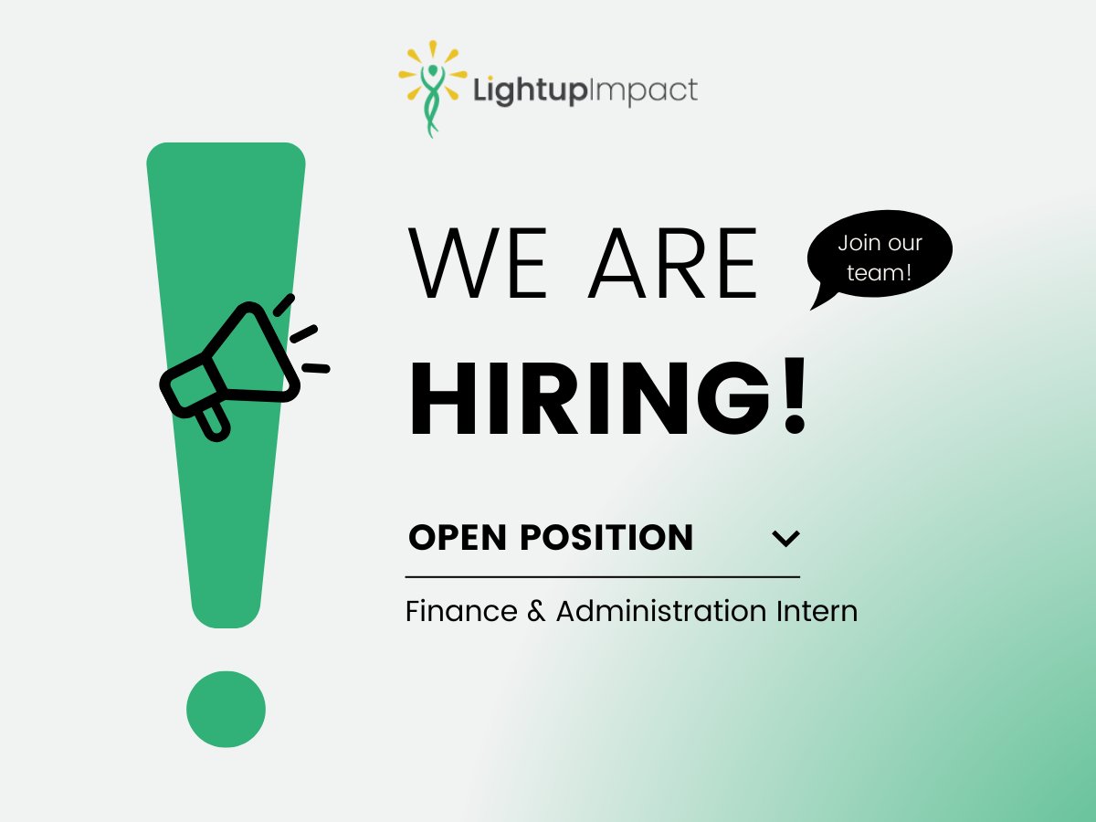 LightupImpact's tweet image. Are you passionate about finance, administration, and making a social impact? Lightup Impact is looking for a Finance & Administration Intern to join our growing team!
👉 Click the link to learn more and apply:
lightupimpact.com/join-our-team-…
#IkoKaziKE