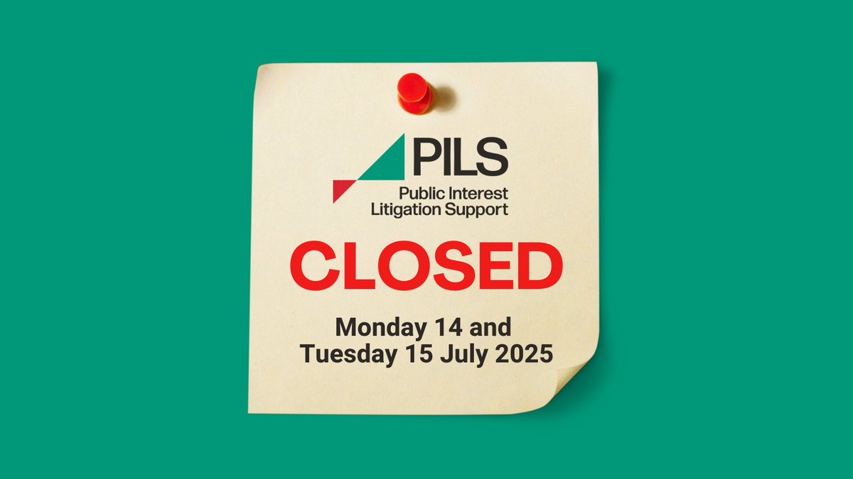 PILSni's tweet image. The @PILSni team will be back online on Wednesday 16 July 2025.
If you have questions about #PublicInterestLitigation in the meantime, here are some resources that we hope you find helpful:
1⃣pilsni.org/frequently-ask…
2⃣pilsni.org/services-provi…
3⃣pilsni.org/toolkit/