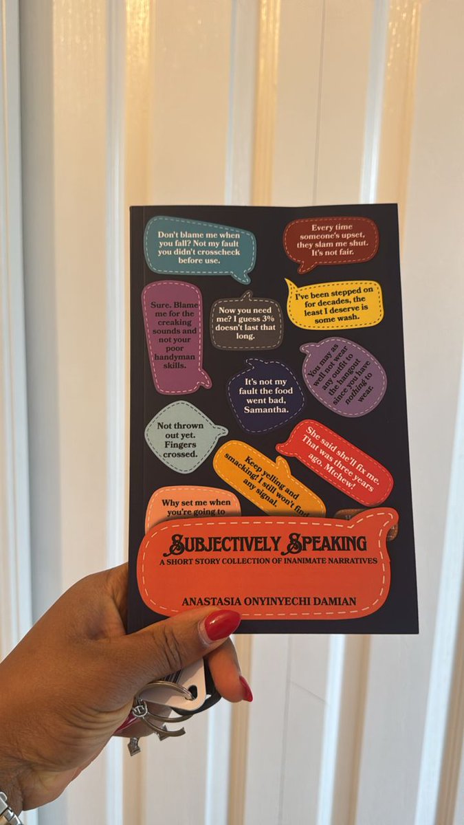 Stacemelda's tweet photo. 𝐌𝐘 𝐁𝐎𝐎𝐊 𝐈𝐒 𝐋𝐈𝐕𝐄🥳🥳

Subjectively Speaking: A Short Story Collection of Inanimate Narratives is now live.

It’s a playful, thoughtful, and slightly chaotic collection of stories told from the perspective of everyday objects. https://t.co/mjHhwu9yCs
