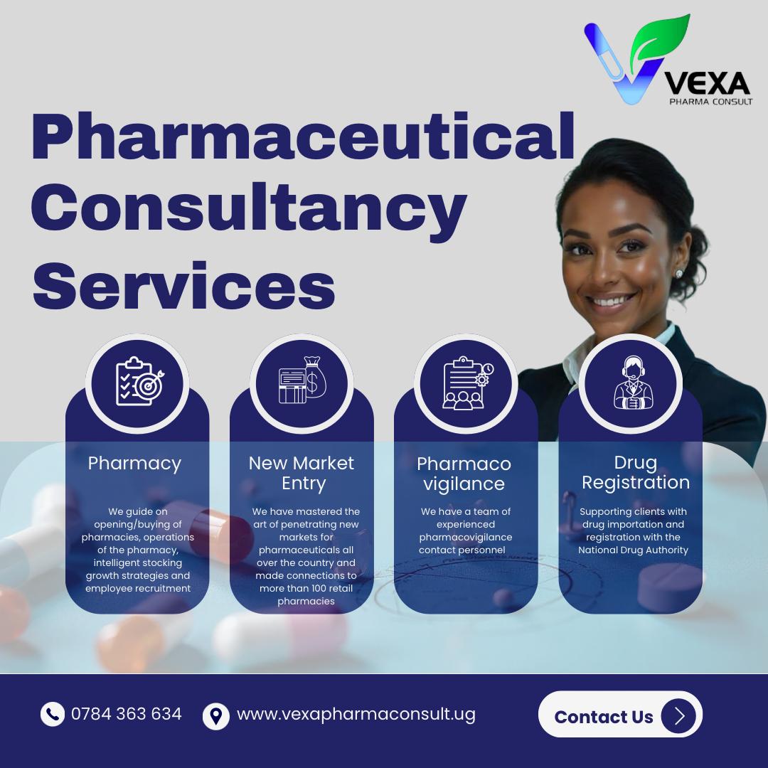 "Maximize Your Pharmaceutical Impact! Vexa Pharma Consult delivers expert solutions in pharmacy setup, market expansion, pharmacovigilance, and regulatory compliance, empowering your business to thrive and excel in the industry."

#pharmacy #pharmacist #pharmacovigilance #nda