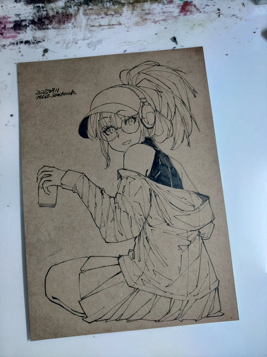 先日の絵。塗るかは未定。 